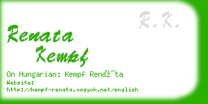 renata kempf business card